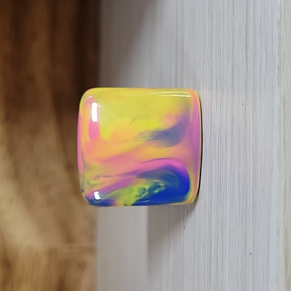 NEON TIE DYE SWIRL RING, METAL FREE